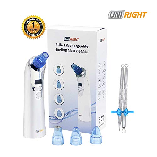 Uni-Right 4 en 1 cepillo de limpieza facial eléctrico para el cuidado de la piel del cuerpo multifunción SPA masajeador exfoliador para acné, puntos negros y piel muerta...