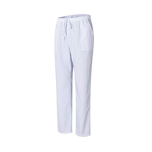 Uniformes Uno Médico Unisex con Casaca y Pantalones Sanitarios 301-501 - M, Blanco