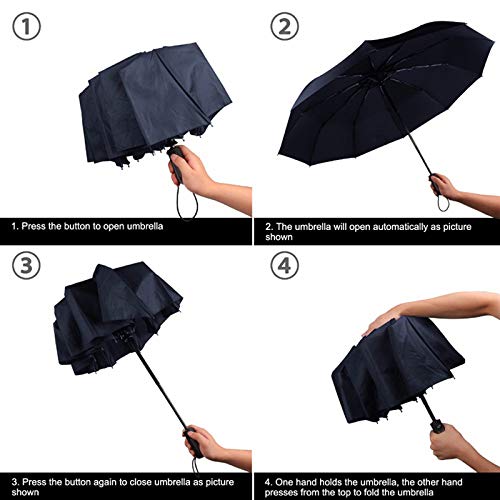 UNUStyle Paraguas Plegable Auto Creativo Único Selección De Mariposa Patrón De Miel Mango Esmerilado A Prueba De Viento Anti-UV Lluvia Reverse Parasol Viajes Moda Ergonómico Compacto Portátil Regalo