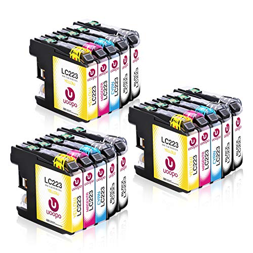 Uoopo LC223XL Compatible Cartuchos de tinta Brother LC223, Juego de 15 para Brother MFC-J5320DW J4420DW J4620DW J4625DW J480DW J5620DW J5625DW J5720DW J680DW J880DW DCP-J4120DW DCP-J562DW Impresora