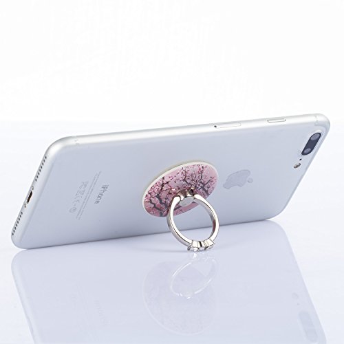 Uposao Redondas Brillantes Diamond Ring Dedos de Soporte Soporte para Smartphone para la Mano. Anillo de teléfono móvil (para una Mano Mejorada – Cerezo