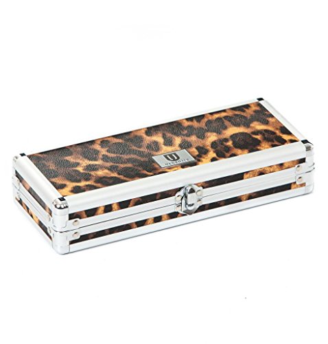 Urbanity Maquillaje Manicura Pulir Manicura Herramienta Pincel Belleza Estuche Caja de Almacenamiento - LEOPARDO