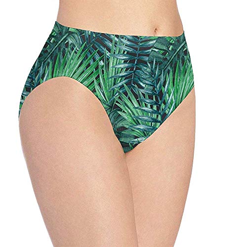 URORAPTrrrrr Womens Underwear Intimo Donna Lush Palm Tree Leaves Great Bikini Slip Hipster Mutande, L