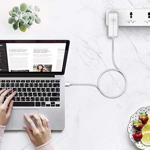 USB C Cargador,SIMPFUN Cargador 87W USB C para 2016 2017 2018 2018 MacBook 13/15 Pulgadas，Incluye Cable E-Marker USB C (6.6ft/2m), Cargador de reemplazo para Otro Dispositivo electrónico Tipo C