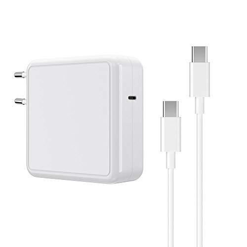 USB C Cargador,SIMPFUN Cargador 87W USB C para 2016 2017 2018 2018 MacBook 13/15 Pulgadas，Incluye Cable E-Marker USB C (6.6ft/2m), Cargador de reemplazo para Otro Dispositivo electrónico Tipo C