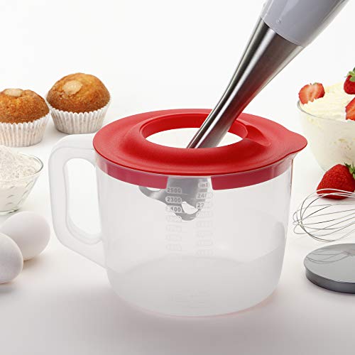 USE, Chef- Vaso medidor batidora de Mano - Recipiente Mezclador de plástico reposteria (2,5 litros)