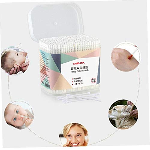 Útiles de Limpieza para bebés Esponja de algodón Cabeza del Doble de algodón Suave Cogollos Oído Oído, Nariz Tampon