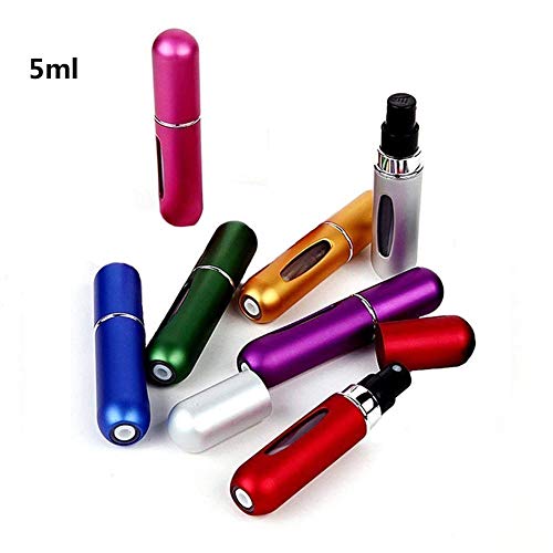 Vaciar botella de perfume de contenedores de viaje Herramienta Mini portátil recargable botella del aerosol de perfume de aluminio de maquillaje botella de agua del atomizador ( Color : 8ml rose red )