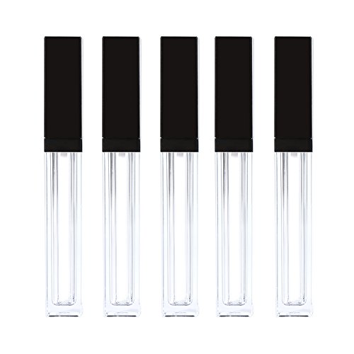 Vacío en botellas para pestañas, 5ml rollo de plástico recargable claro envase vacío tubo dividido con tapa para brillo de labios perfumes perfumes Pestañas aceite de crecimiento(10pcs)