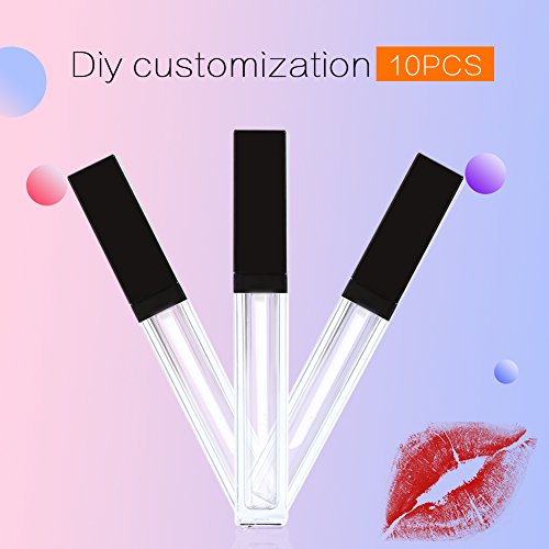 Vacío en botellas para pestañas, 5ml rollo de plástico recargable claro envase vacío tubo dividido con tapa para brillo de labios perfumes perfumes Pestañas aceite de crecimiento(10pcs)