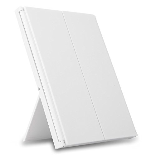 VANKER LED Plegable Espejo,Espejo Maquillaje con 8 Leds Espejo de Viajes 3 página,Portatil Foldable Espejo Cosmético para Maquillaje de Bolso con Luce - Blanco