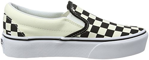 Vans Classic Slip-on Platform, Zapatillas sin Cordones para Mujer, Negro (Black and White Checker/White Bww), 41 EU
