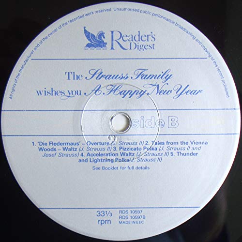 Various The Strauss Family Wishes You A Happy New Year 12" LP (1988) Reader's Digest GXMS-A-7-188