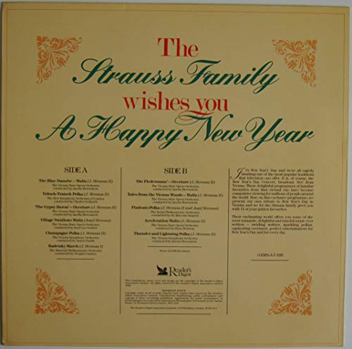 Various The Strauss Family Wishes You A Happy New Year 12" LP (1988) Reader's Digest GXMS-A-7-188