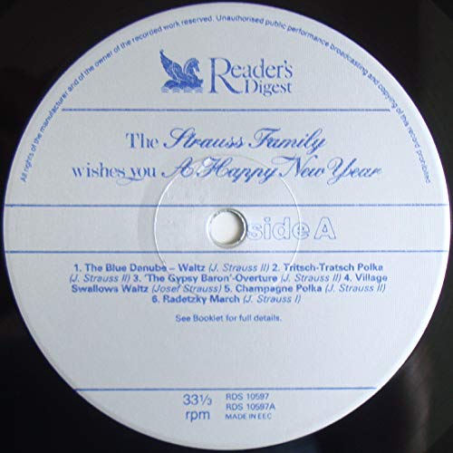 Various The Strauss Family Wishes You A Happy New Year 12" LP (1988) Reader's Digest GXMS-A-7-188