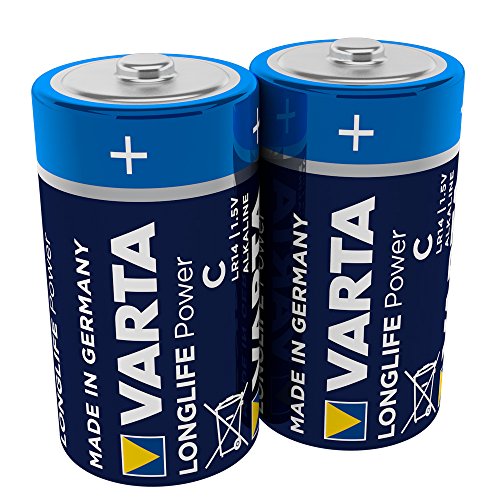 Varta 4914 Pack de 2 Pilas alcalinas, tamaño C, Azul, Pack 2, Set de 2