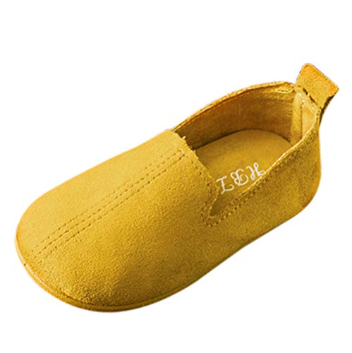 VECDY Zapatos Bebe Niña, Moda Suave Zapatos 2019 Suave Suela Bebé Niño Chicas Color Sólido Casual Zapatos De Cuero Pricness Sandalias Deportivas Zapatos De Verano para Infantil (Amarillo,26)