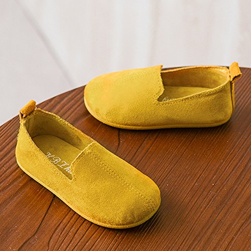 VECDY Zapatos Bebe Niña, Moda Suave Zapatos 2019 Suave Suela Bebé Niño Chicas Color Sólido Casual Zapatos De Cuero Pricness Sandalias Deportivas Zapatos De Verano para Infantil (Amarillo,26)