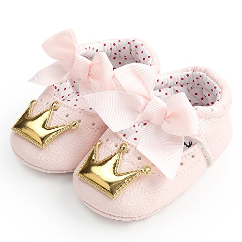 VECDY Zapatos Bebe Niña Verano, Moda Suave Zapatos 2019 Recién Nacido Bebé Niña Corona Princesa Zapatos Soft Suela Zapatillas Antideslizantes Zapatos De Princesa Zapato Primeros Pasos (Dorado,11)