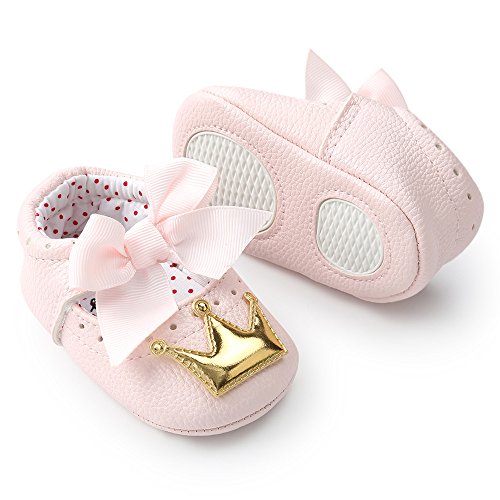 VECDY Zapatos Bebe Niña Verano, Moda Suave Zapatos 2019 Recién Nacido Bebé Niña Corona Princesa Zapatos Soft Suela Zapatillas Antideslizantes Zapatos De Princesa Zapato Primeros Pasos (Dorado,11)