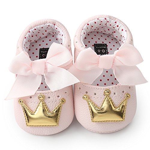 VECDY Zapatos Bebe Niña Verano, Moda Suave Zapatos 2019 Recién Nacido Bebé Niña Corona Princesa Zapatos Soft Suela Zapatillas Antideslizantes Zapatos De Princesa Zapato Primeros Pasos (Dorado,11)