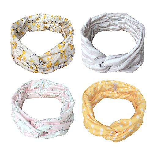 Vellette Cinta de cabeza Turbantes Mujer Venda De Pelo Elástica Cinta Para El Pelo Accesorio Para Cabeza 4Pcs