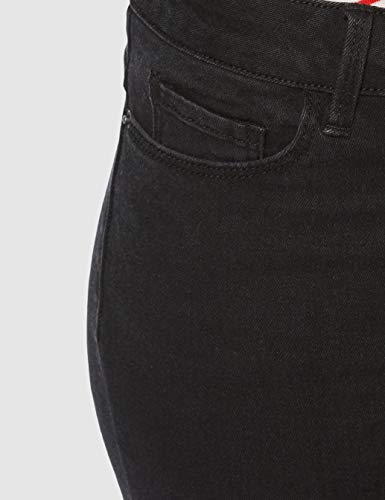 Vero Moda Vmhot Seven NW Dnm Long F Short Mix Noos Pantalones Cortos, Negro (Black Black), XS para Mujer