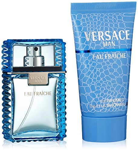 Versace Man Eau Fraiche 30 ml Eau de Toilette Plus 50 ml Gel de Ducha Set de regalo para él, 1er Pack (1 x 30 ml)
