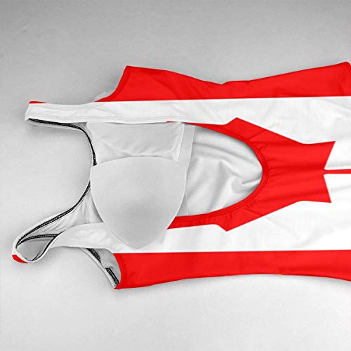 VFBGF Traje de baño para Mujer Traje de baño de una Pieza Traje de baño para Playa Canada Flag Women's Siamese Swimsuit Beach Bathing Suit Bikini