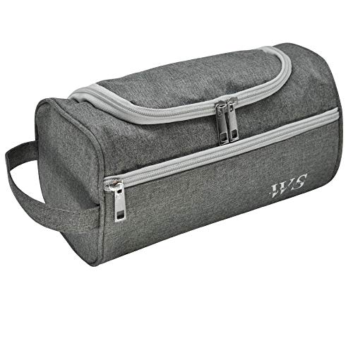 Viajes Lavado de Bolsa Neceser Colgante Gancho Dopp Kit Salud Bolsa Organizador Viajes para baño Ducha Aseo Unisex Accesorios de Afeitar (Gris)