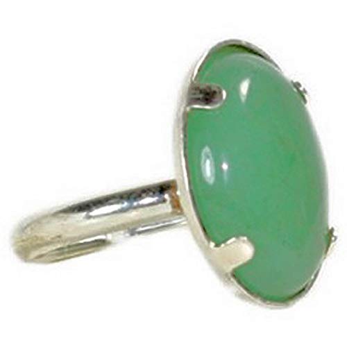 Vibrations Cristallines - Anillo de Plata y aventurina Verde – Pequeño