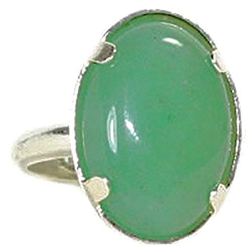 Vibrations Cristallines - Anillo de Plata y aventurina Verde – Pequeño