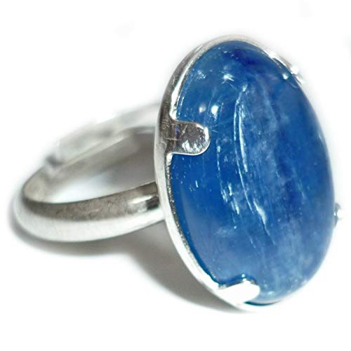 Vibrations Cristallines Anillo de plata y cianita – Pequeño