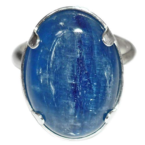 Vibrations Cristallines Anillo de plata y cianita – Pequeño