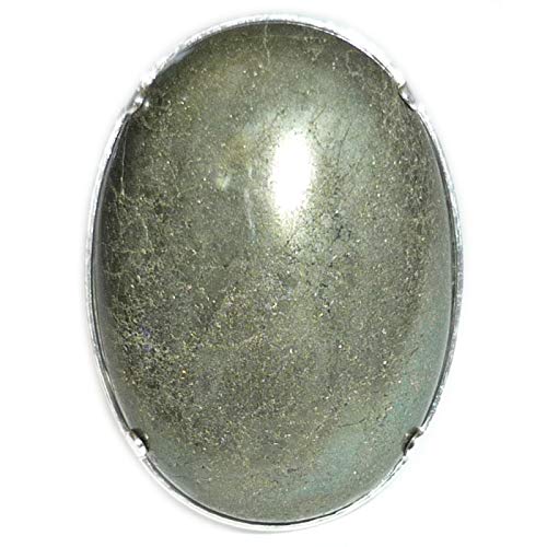 Vibrations Cristallines - Anillo de plata y pirita, pequeño