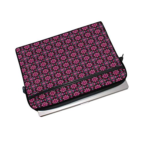 VICAFUCI Nuevo Bolso para portátil de 15-15.4 Pulgadas,Esencia Vibrante Botánica Elegante Lily Blooms Boho Pansy Shabby Artful Motif