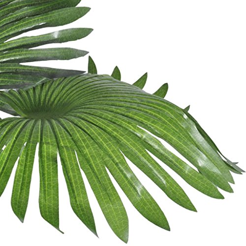 vidaXL Palmera Fan Artificial Aspecto Natural En Maceta, 180 cm Decorativo