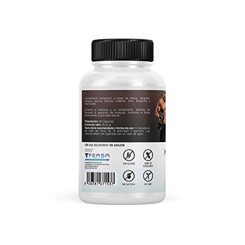 VIGOR COMPLEX | El Más Potente Booster de Testosterona | Potencia, Vigoriza y Aumenta la Resistencia Muscular | Mejora tus Entrenamientos | Acción Afrodisíaca en Hombres y Mujeres | 90 Cápsulas