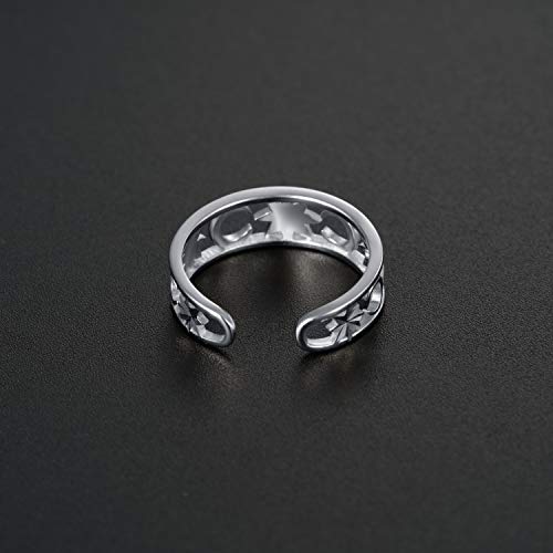 VIKI LYNN - Anillo ajustable para mujer, plata de ley 925