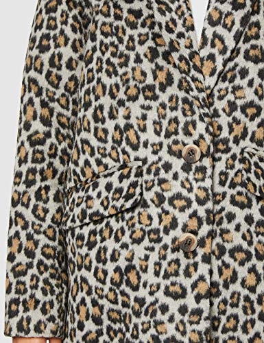Vila Clothes 14054098 Abrigo, Multicolor (Tigers Eye AOP: Leo In Tigers Eye), 40 (Talla del Fabricante: 38) para Mujer