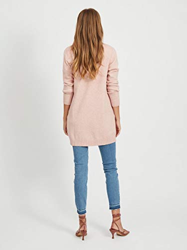 Vila VIRIL Open L/S Knit Cardigan-Noos Suéter, Misty Rose, XS para Mujer