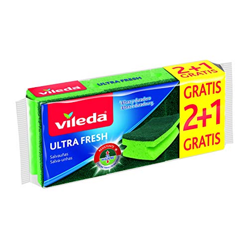Vileda 3370814 Salvauñas Ultra Fresh 2+1, Verde