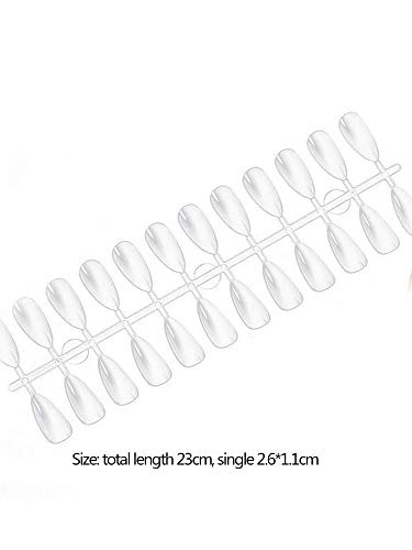 Vipithy Tarjeta De Color De Uñas De 480 Piezas, Cubierta De Salón De Uñas Cortas Redondas Puntas De Manicura Francesa Falsas Uñas Postizas, Transparentes