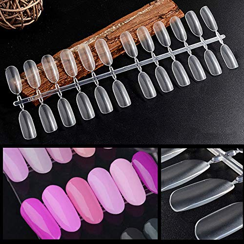 Vipithy Tarjeta De Color De Uñas De 480 Piezas, Cubierta De Salón De Uñas Cortas Redondas Puntas De Manicura Francesa Falsas Uñas Postizas, Transparentes