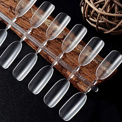 Vipithy Tarjeta De Color De Uñas De 480 Piezas, Cubierta De Salón De Uñas Cortas Redondas Puntas De Manicura Francesa Falsas Uñas Postizas, Transparentes