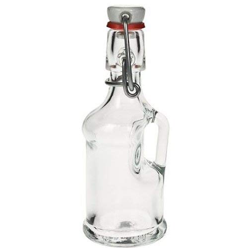 Viva-artículos de Uso doméstico - 12 Mini Botellas de Cristal/galón 40 ml con Cierre de Clip