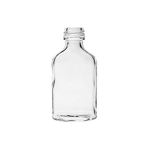 Viva-artículos de Uso doméstico - 50 Mini-Botellas de Vidrio 20 ml con tapón de Rosca para llenar Incluye Embudo diámetro 5 cm