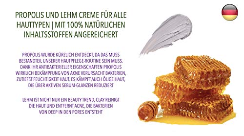 Viva Natura, Crema Para el Acné con Propóleos y Arcilla, Todo Tipo de Piel, Enriquecido con Ingredientes 100% Naturales, 20ml