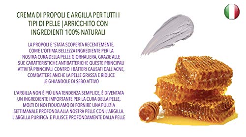 Viva Natura, Crema Para el Acné con Propóleos y Arcilla, Todo Tipo de Piel, Enriquecido con Ingredientes 100% Naturales, 20ml