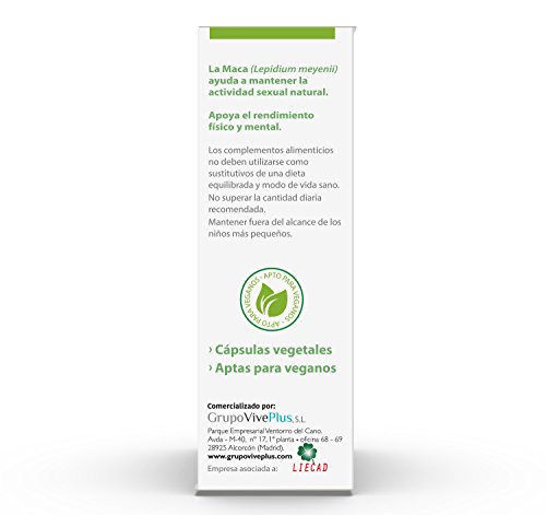 Vive+ Advance Maca, Suplemento Alimenticio - 3 Paquetes de 30 Cápsulas